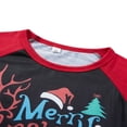thumbnail image 4 of OUSITAID Famille Pyjama de Noël Correspondant Ensembles Manches Longues Col Santa Print Tops Pantalon Costume, 4 of 6