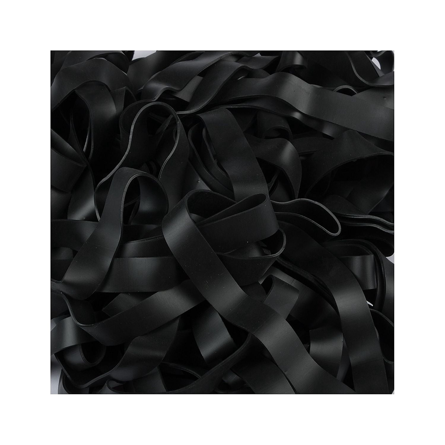 JAM Paper Colorful Rubber Bands, Size 107, Black, 100/Pack