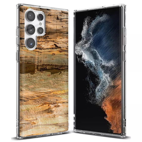 TalkingCase Slim Phone Case Compatible for Samsung Galaxy S22 Ultra 5G, Wood Grain 11 Print, Thin Light, Flexible, Soft, USA