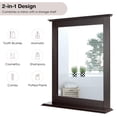 thumbnail image 6 of Giantex Bathroom Wall Mirror, Square Vanity  Makeup  Hanging Mirror for Dressing Room Washroom Bedroom, Coffee, 6 of 6