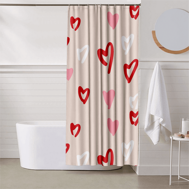 Bextsrack Valentine s Day Shower Curtain Love Home Decor Curtain
