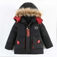 thumbnail image 2 of Fanxing Boys Waterproof Ski Jacket with Fur Hood Fleece Snowboarding Jackets Warm Thick Winter Coat Hooded Overcoat Clearance 90,100,110, 2 of 10