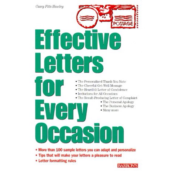 Pre-Owned Effective Letters for Every Occasion (Paperback) 0764112139 9780764112133