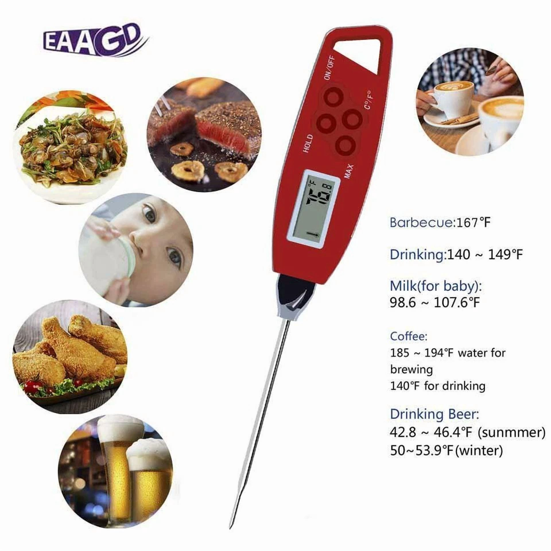 CIRCLE- Waterproof Digital Instant Read Meat Bbq Smoker Grill Kitchen Probe Thermometer