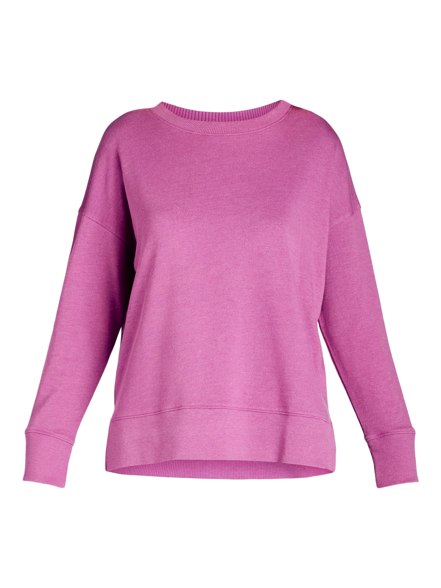 Time and Tru Women's Tunic Sweatshirt with High-Low Hem, Sizes XS -4X