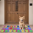 thumbnail image 4 of Colorful Dog Paw Footprint Door Rugs,Washable Non Slip Door Mats Indoor,Decorative Door Mats,Entry Mat Indoor for Entrance,Bedroom,Kitchen,Bathroom,16"x47", 4 of 6