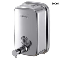 Plussen Soap Dispenser 28oz/800ml Wall-Mounted Stainless Steel Sanitizer/Gel for Home & Commercial