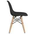 thumbnail image 4 of 2xhome - Set of 2 Kids Chairs Toddler Size Plastic Dining Room or Craft Chairs with Natural Wooden Legs, Black, 4 of 7