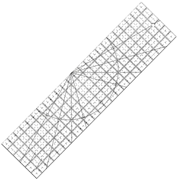 GARITIN Sewing Ruler 6 x 24 Inch, Clear Acrylic Quilting Ruler with Multi Angle Markings for Fabric Cutting DIY Craft