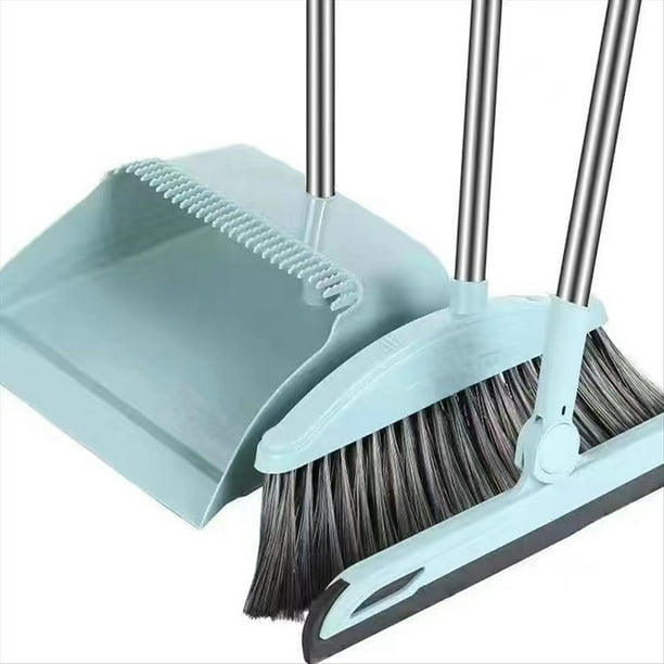 Juego de Escoba y Recogedor, Limpiaparabrisas, Limpieza del Hogar, Juego de Limpieza con Manejar para Vestíbulo, Hogar, Limpieza de Cocina, Azul