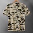 thumbnail image 4 of Fabrcox Camo Men’s Workout Shirts Quick Dry Crew Neck Short Sleeve Shirts for Men Big and Tall Breathable Sports Hiking Basketball Men Graphic T Shirts Khaki L, 4 of 5