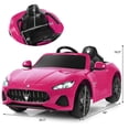 thumbnail image 2 of Gymax 12V Kids Ride On Car Licensed Maserati GranCabrio w/Remote Control & Music Pink, 2 of 10