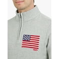 thumbnail image 4 of Chaps Men's & Big Men's Flag Quarter Zip Sweater, Sizes S-3XL, 4 of 8