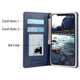 thumbnail image 2 of Case for iPhone Xs Max, [Blue] Infolio Wallet Credit Card Slot ID Cover, View Stand [with Wrist Strap Lanyard] for Apple iPhone Xs Max (Size 6.5" model) (10s Max), 2 of 6