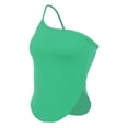 thumbnail image 4 of Top De Tirantes De Verano Dobladillo curvo Casual Corp Top Chaleco asimétrico Tops Traje de calle (Verde L) Cgtredaw Para estrenar, 4 of 9