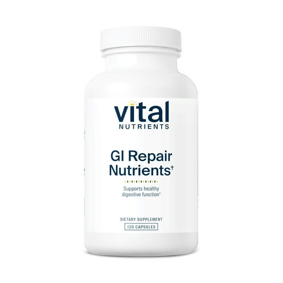 Vital Nutrients - GI Repair Nutrients - Digestive Enzyme Supplements Supports Gut Health and Digestion- 120 Vegetarian Capsules per Bottle