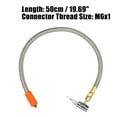 thumbnail image 3 of Unique Bargains 19.7" Flexible Tire Inflator Hose Adapter M6 Thread Size Air Chuck with Hose with Air Release Valve, 3 of 6