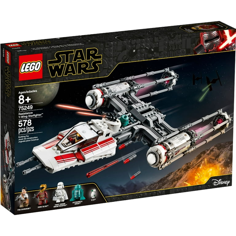 LEGO Star Wars: The Rise of Skywalker Resistance Y-Wing Starfighter 75249  New Advanced Collectible Starship Model Building Kit 