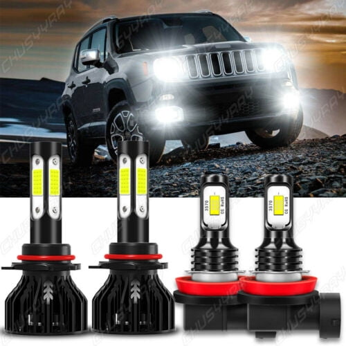 For Mini Cooper 2009 2010-2017 6000K LED Headlight+Fog Light Combo 4x Bulbs Kit