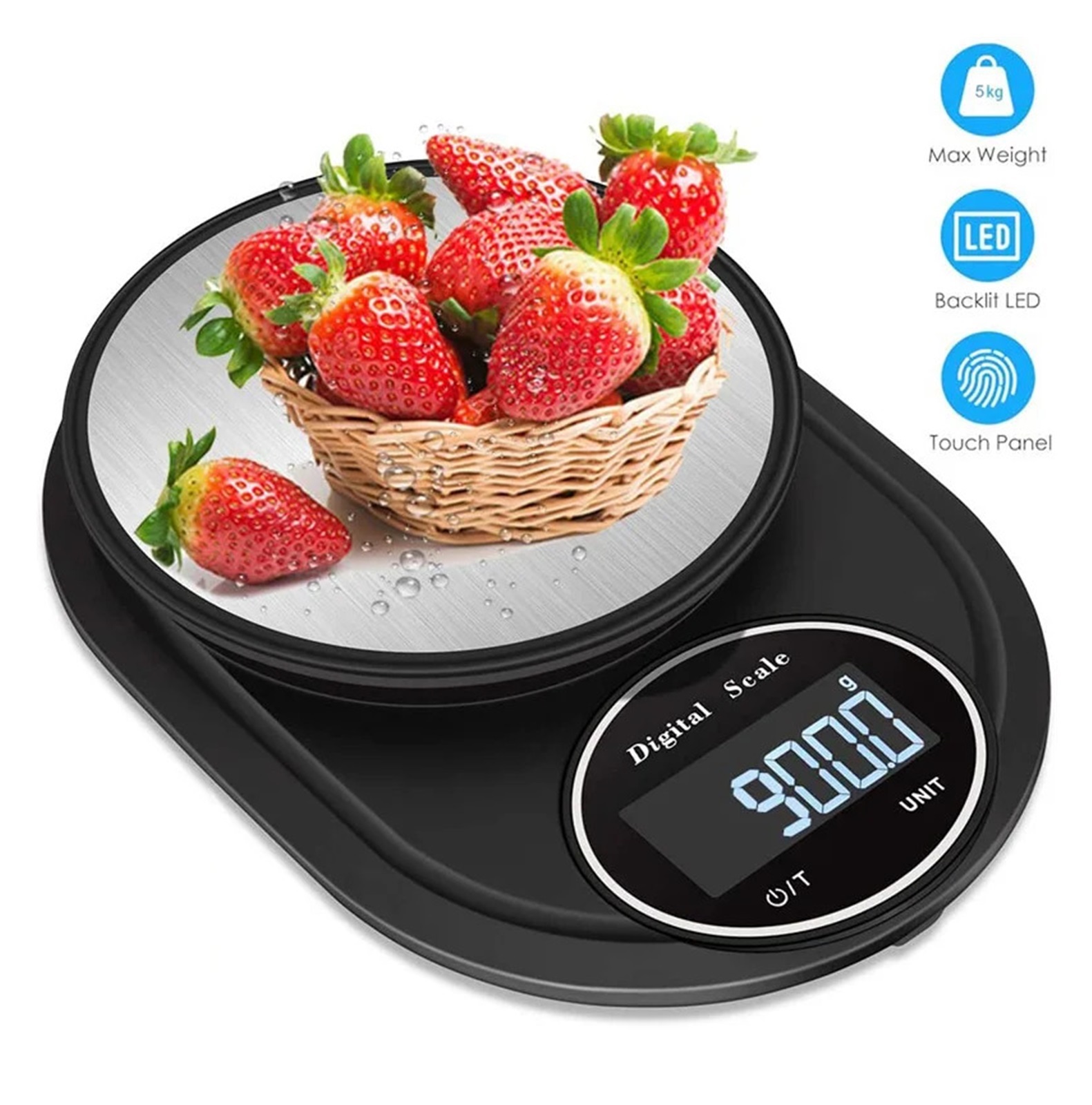 High Precision 5kg/ 0.1g Digital Kitchen Scale, Weight Grams Electronic Balance Food Diet Postal Scales Measure Tools ,Simple Operation