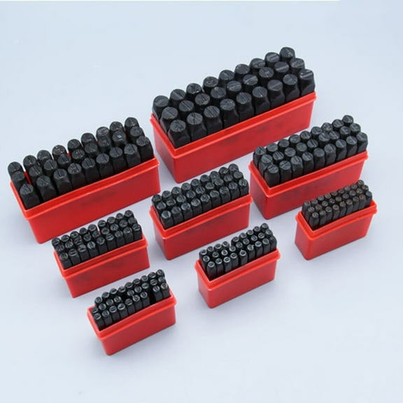 KONTONTY 36-Piece Metal Letter Stamp Set for Crafting and Engraving, Assorted Colors for Carving Artists
