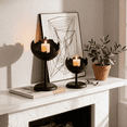 thumbnail image 2 of Towond Pillar Candle Holders, Black Candlestick Holder Metal Candelabra for Tiered Home Table Decor Wedding Holiday Centerpiece, Set of 2, 2 of 7