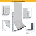 thumbnail image 5 of XL Aluminum Pet Dog Cat Door Ownpets Magnetic Locking Flap Screen Puppy Gate Frame for Screens, Glasses, Doors & Walls White, 5 of 8