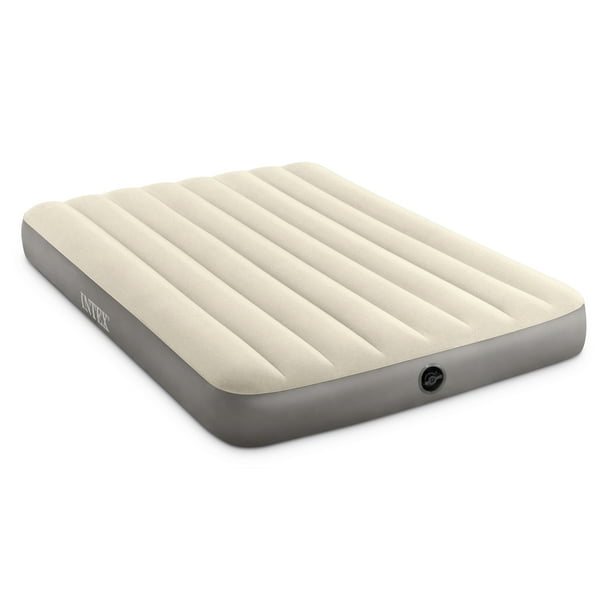 INTEX 64102E Dura Beam Standard Single High Air Mattress Fiber Tech Full Size 10in Bed Height 600lb Weight Capacity Pump Sold Separately