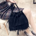 thumbnail image 4 of Zhaomeidaxi Women Leather Bag Fringe Bag Satchel Shoulder bag Handbag Crossbody Bag, 4 of 9