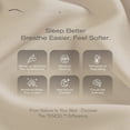 thumbnail image 3 of Tencel Sheet Set  Size,  Eucalyptus Lyocell, Breathable & Cooling , Deep Pocket Up to 15 Inch, Silky Soft, Ideal for  s - 3 count (, Sand), 3 of 6