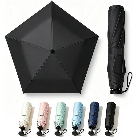 Pencil Umbrella from Japan, Ultra-Light Mini Umbrella with UPF 50 UV Protection, 7.9 Inch Foldable Travel Umbrella for Rain and Sun