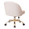 thumbnail image 2 of Layton Mid Back Office Chair in Oyster Beige Velvet with Gold Finish Base, 2 of 4