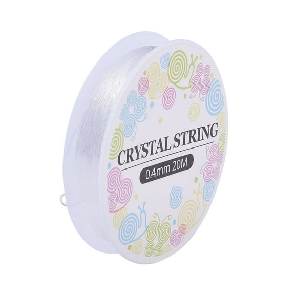 1Roll Elastic Crystal Thread Stretchy String Bead Cord for Beaded Jewelry Making Clear 0.4mm about 21.87 yards(20m)/roll