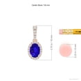 thumbnail image 3 of ANGARA Natural Vintage Style Oval Tanzanite Halo Pendant in 14K Rose Gold for Women (Size-7x5mm) | December Birthstone, Birthday, Anniversary, Jewelry Gift for Women | Natural Tanzanite Necklace, 3 of 7