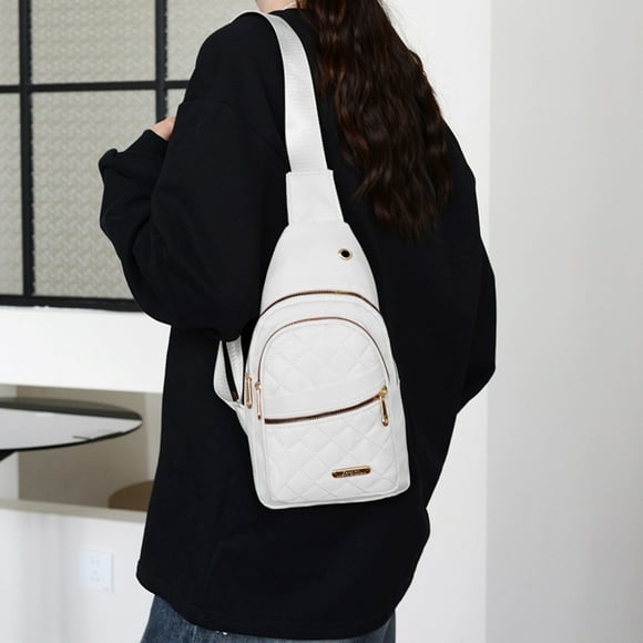 Fiudx Bolso de Pecho para Mujer, Bandolera Versátil, Diseño Ergonómico para Mayor Comodidad Durante Todo El Día, Múltiples Bolsillos de Almacenamiento para Una Fácil Organización, Ideal para Senderis