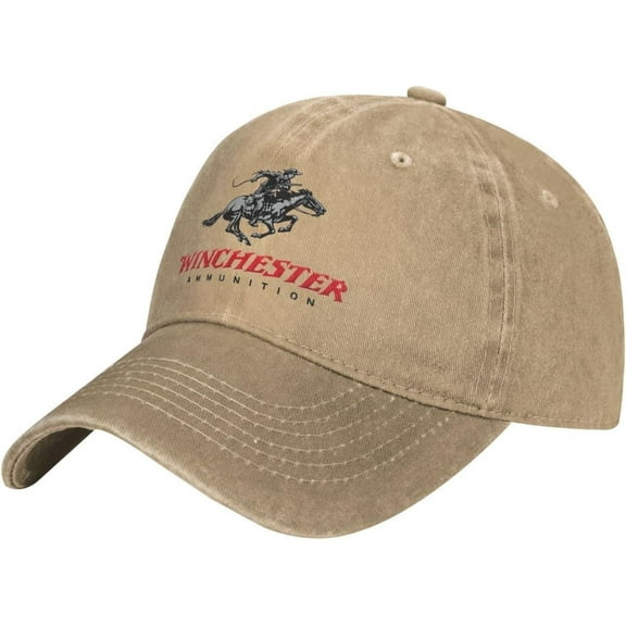 Winchester Hat Adjustable Baseball Cap Cotton Cowboy Hat, Fashionable for Man Woman Natural