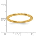 thumbnail image 4 of Sterling Silver Gold-Plated Twisted Ring, 4 of 5