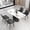 Snow-white & Black, variant on bokifol White Faux Marble Dining Table,63" Rectangle Modern Dinner Table for 6,Farmhouse Long Kitchen Table for Living Room with Sturdy Base,Snow-white