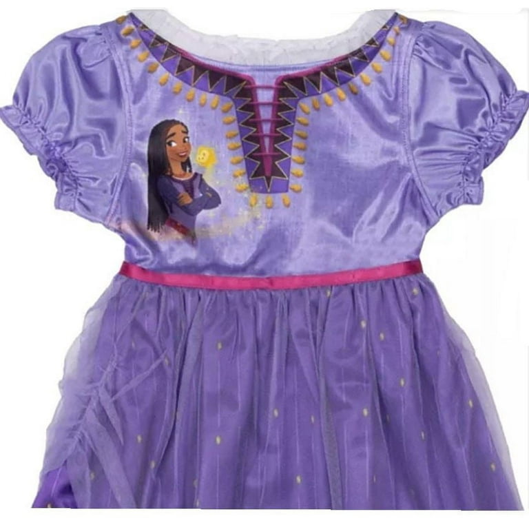 Disney Wish Asha and Magic Wishing Star Toddler Girl Purple Satin