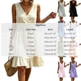 thumbnail image 3 of Ynynloco Womens Summer 100% Cotton Dresses Tie Waist V Neck Sleeveless Tiered Ruffle A-Line Tunic Mini Dress Casual Sundress Tank Dress, 3 of 8