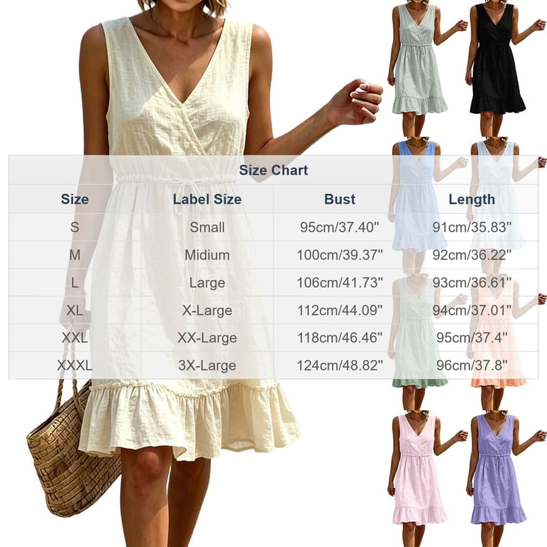 cotton on dress size chart Lcziwo Women Sleeveless Dresses Ruffle Hem Drawstring Waist Boho Mini Sundress Solid Wrap V Neck Summer Vacation Black,S graduation dresses inspo Size:4-PIECE (QBED, DRESSER, MIRROR, NIGHTSTAND ) Delilah Belle Hamlin Is Pants chest size 34/I and