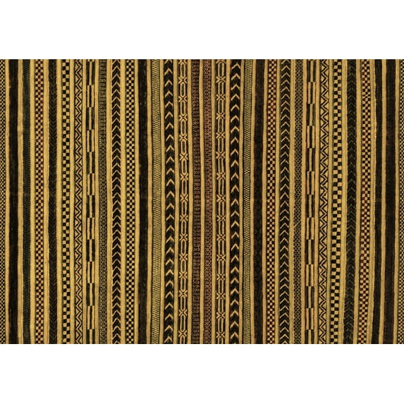 Ahgly Company Indoor Rectangle Oriental Brown Modern Area Rugs, 2' x 5'