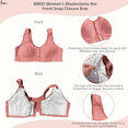 thumbnail image 4 of BIMEI Mastectomy Bra Front Snap Closure with Pocket Adjustable Soft Daily Plus Bras for Women,Red,36, 4 of 5