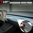 thumbnail image 4 of XVIP - Embellecedor de consola central para Tesla Model 3 Y 21-23, revestimiento para panel de tablero, revestimiento lateral de puerta, interior de fibra de carbono ABS, 4 of 5