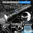 thumbnail image 3 of 50000 Lumens Powerful Flashlight, USB Rechargeable Waterproof XHP70 Searchlight Super Bright 5 Modes LED Flashlight Zoom Bar Torch for Hiking Hunting Camping Outdoor Sport (Battery Included), 3 of 5