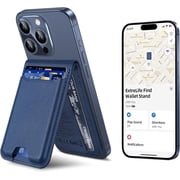 ExtreLife Magnetic Wallet with Find My, Magnetic Wallet with Adjustable Phone Stand Compatible for iPhone 17/16/15/14/13/12 Series, RFID Leather Card Holder