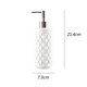 thumbnail image 2 of Botella dispensadora de cerámica con forma de diamante blanco personalizada de 440 ml, dispensador de jabón, champú, gel de baño, botella de prensa, botella vacía, 2 of 5
