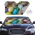 thumbnail image 3 of Lsque Easter Egg1 Car Windshield Sun Shade | Accordion Folding Style Auto Shade for Car Truck SUV Van | Blocks UV Rays Sun Visor Protector | Medium, 3 of 7