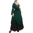 thumbnail image 6 of GaThRRgYP Summer Dresses for Women under $10,Women's Medieval Renaissance Pirate Witch Dress Gown Skirt Green XL, 6 of 7