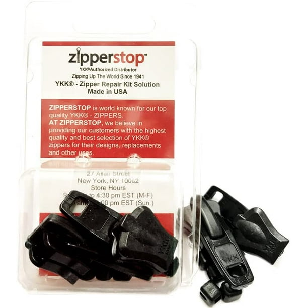 YKK Zipper Repair Kit Solution Vislon 10 Slider/Pull Type Plastic
